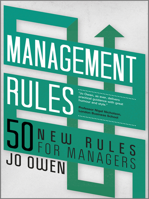 Title details for Management Rules by Jo Owen - Available